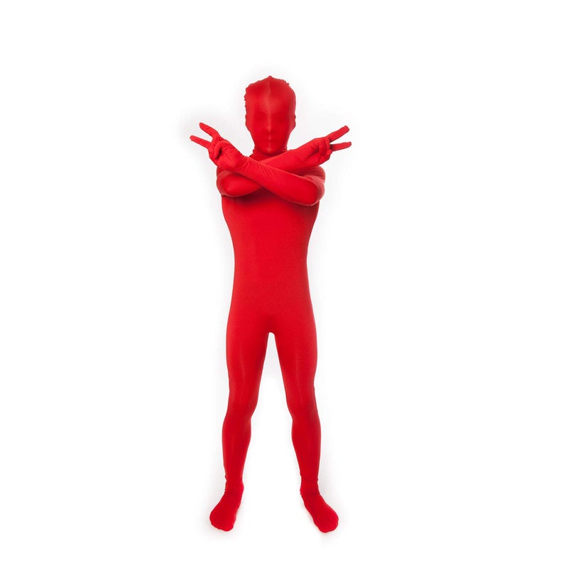 Morphsuits Kids Red Bodysuit Costume, Red Morph Suit for Boys, Large - Image 4
